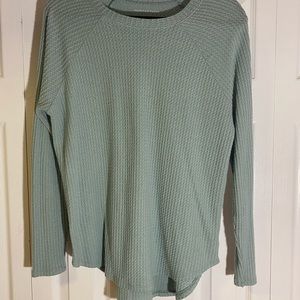 American Eagle Long Sleeve Waffle Knit Top